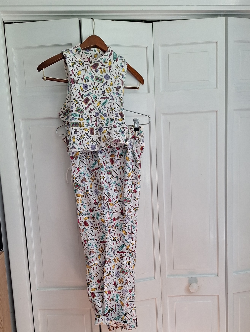 Vintage 1986 Nefertiti Funwear 2 Pc Set M/L